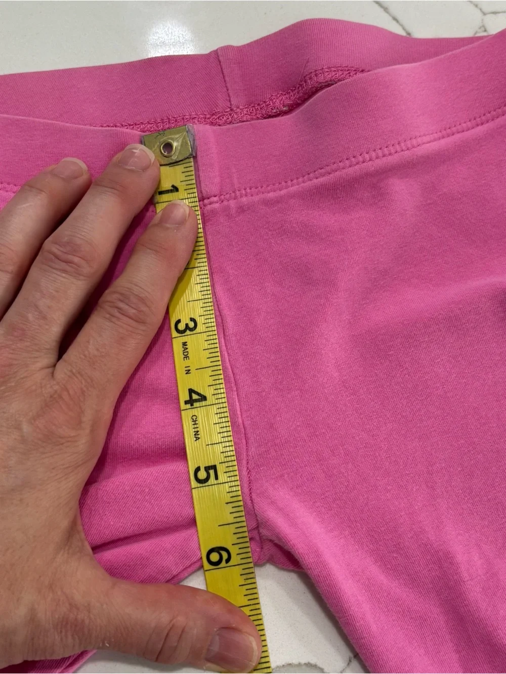 The Children’s Place Girls Pink Stretch Knit Leggings Lace Trim Size Small S 5/6
